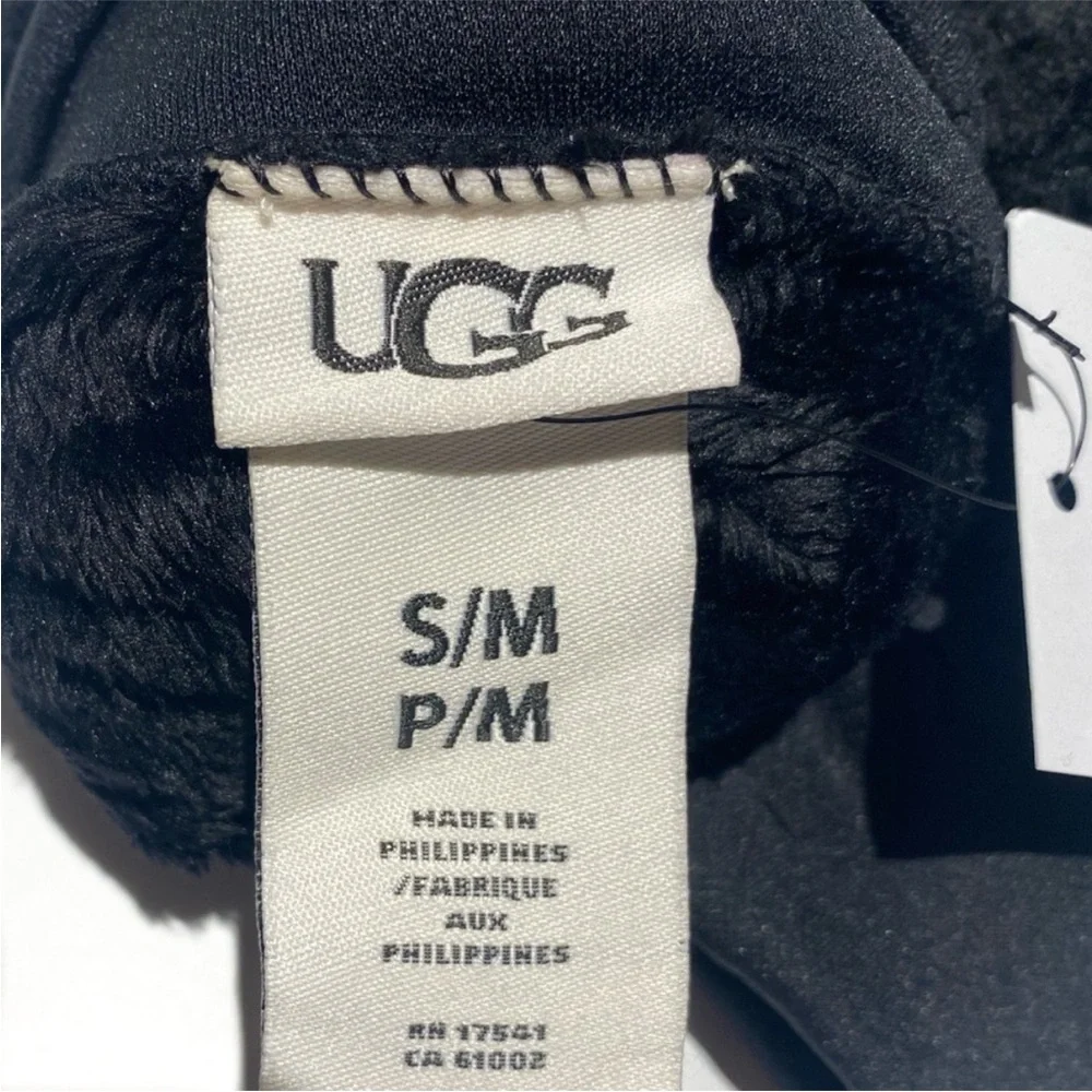 UGG Black Faux Shearling Mittens NWT
